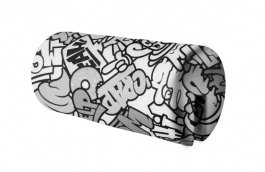 Opierka/chránič na posteľ 18x36cm Komiks - čierna / biela