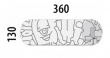 Opierka/chránič na posteľ 13x36cm Komiks - rozmery uvedené v mm