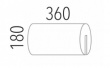 Opierka/chránič na posteľ 18x36cm - rozmery uvedené v mm
