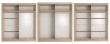 Šatníková skriňa Lisbeth II s posuvnými dverami -dub sonoma - varianty usporiadania