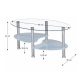 Konferenčný stolík, oceľ / číre sklo / mliečne sklá, WAVE NEW