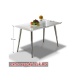 Jedálenský stôl 120x70, MDF + chróm, extra výška lesk HG, PEDRO