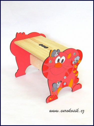 Detský stolček Mačka červená