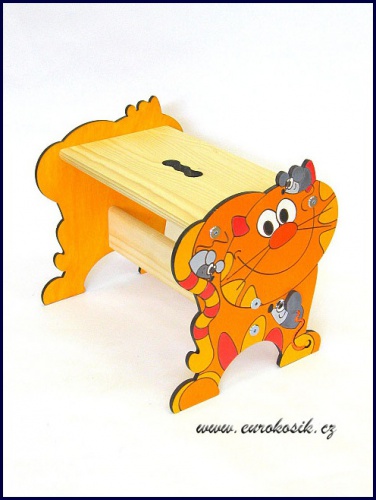 Detský stolček Mačka žltá