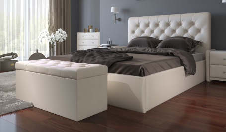 Čalúnená posteľ s úložným priestorom BEATRICE 180x200cm - béžová