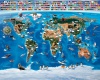 Dětská 3D tapeta na zeď Walltastic - Mapa světa