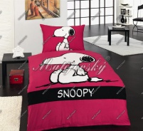 Detské obliečky Snoopy Raspberry