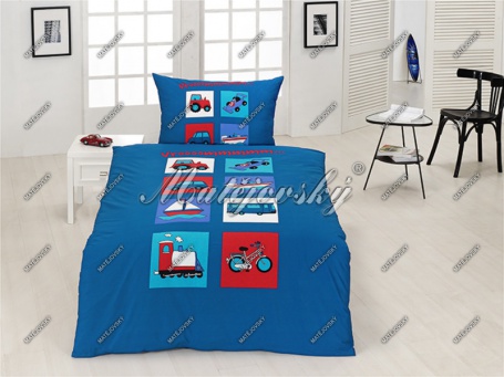 Detské obliečky Vroom Blue
