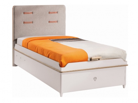 Detská posteľ Archie 100x200cm s úložným priestorom - biela / dub svetlý