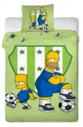 Detské obliečky Bart a Homer zelený