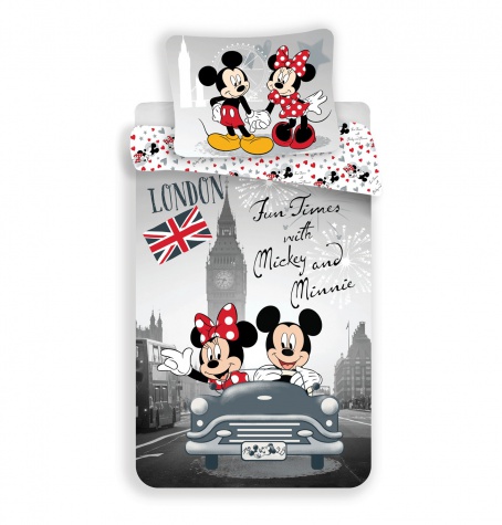 Detské obliečky Mickey a Minnie v Londýne