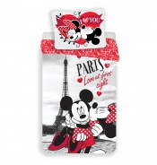 Detské obliečky Mickey a Minnie I love you Paris
