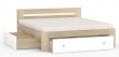 Manželská posteľ REA Larisa 180x200cm s nočnými stolíkmi - dub bardolino