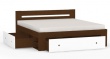 Manželská posteľ REA Larisa 180x200cm s nočnými stolíkmi - wenge