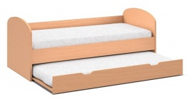 Posteľ s prístelkou REA Abra 90x200cm - buk
