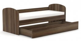 Detská posteľ so zásuvkou REA Kakuna 80x200cm - orech rockpile