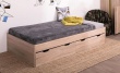 Detská posteľ s úložným priestorom REA Misty 90x200cm - graphite