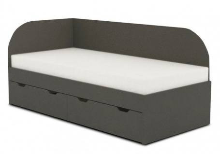Detská posteľ s úložným priestorom REA Gary 90x200cm - graphite