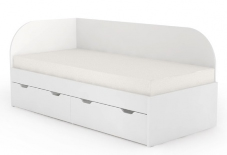 Detská posteľ s úložným priestorom REA Gary 90x200cm - biela