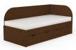 Detská posteľ s úložným priestorom REA Gary 90x200cm - wenge