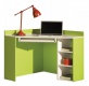 Písací stôl rohový Relax 17 - krémová/zelená