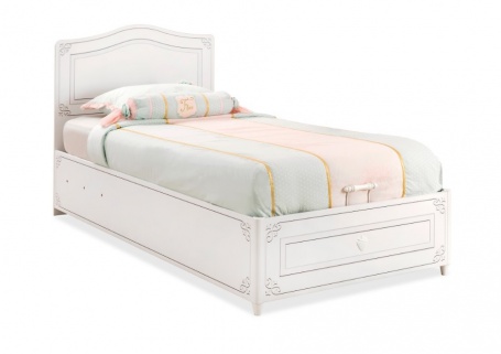 Detská posteľ Betty 100x200cm s úložným priestorom - biela