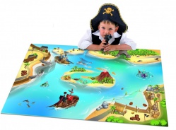 Detský hrací koberec Piráti - bitka