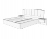 Perokresba - manželská posteľ 160x200cm s nočnými stolíkmi Stuart