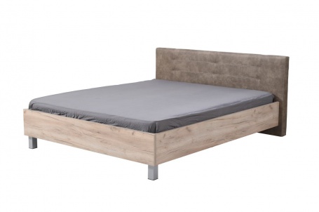 Manželská posteľ 160x200cm Ciri - dub sivý/sivá