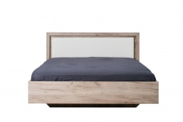 Manželská posteľ 160x200cm Shine - dub sivý/biela
