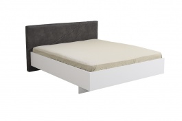 Moderná manželská posteľ Aubrey 180x200cm - biela/sivá