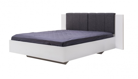 Manželská posteľ Stuart 180x200cm - biela/šedá