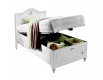 Detská posteľ s úložným priestorom Carmen 90x190cm - biela