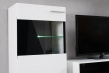 Moderná obývacia zostava s osvetlením Aksel - biela/dub čierny