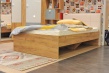 Študentská posteľ Ezra 120x200cm - dub zlatý/krémová