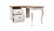 Rohový písací stôl Amfora - dub zlatý/béžová