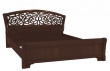 Manželská posteľ 160x200cm Sofia s ornamentálnym čelom - orech
