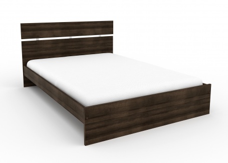 Lacná posteľ Space 140x200 cm - orech rímsky