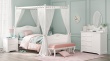 Rustikálna biela posteľ 100x200cm Ballerina - v priestore