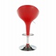 Barová stolička, červená / chróm, ALBA NOVA