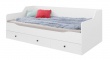 Detská posteľ Bjorn 90x200cm s úložným priestorom, škandinávsky štýl - biela