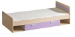 Detská posteľ 195x80cm s úložným priestorom Melisa - jaseň/fialová