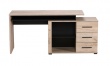 Písací stôl s kontajnerom Timmy - v prevedení dub šedý/čierna - iba pre predstavu vodorovného umiestnenia kontajnera