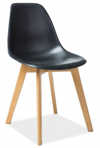 Jedálenská stolička MORIS čierna / buk