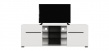 Televízny stolík s osvetlením Heber - biely/čierny