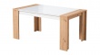 Jedálenský stôl Embra - dub artisan/biely lesk