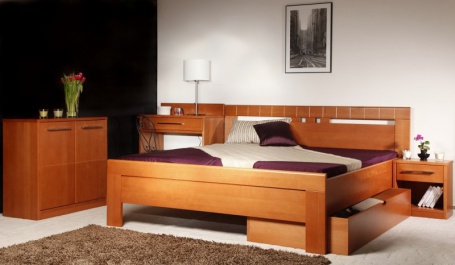 Masívna posteľ s úložným priestorom Arleta 1 - 160/180 x 200cm - výber odtieňov