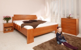 Masívna posteľ s úložným priestorom Deluxe 1 - 160/180 x 200cm - výber odtieňov