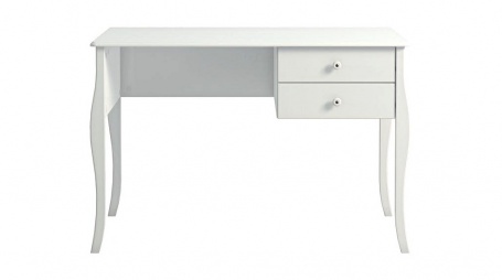 Písací stôl so zásuvkami Edmont - biely