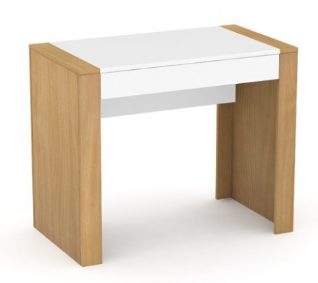 Písací stôl REA Jamie - biely šuplík